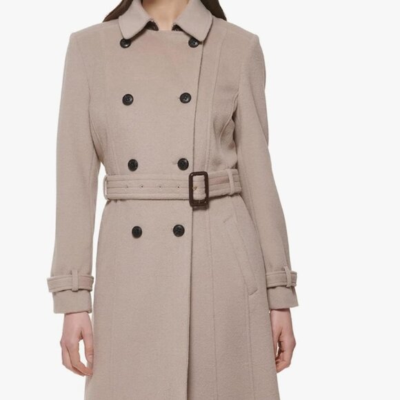 Cole Haan Trench  Wool Coat - Picture 1 of 11